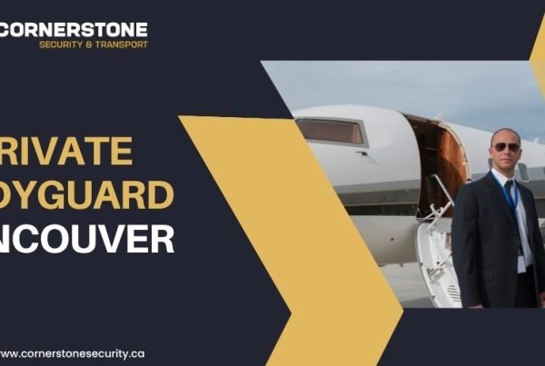 Private bodyguard providing close protection at YVR airport in Vancouver
